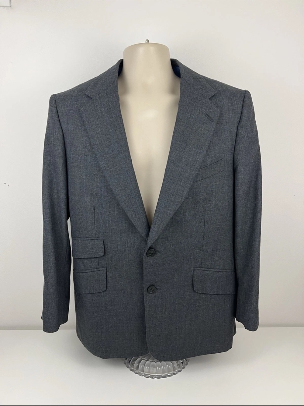 Cad & The Dandy Bespoke Savile Row Gray Wool Blazer Jacket Men’s 40R